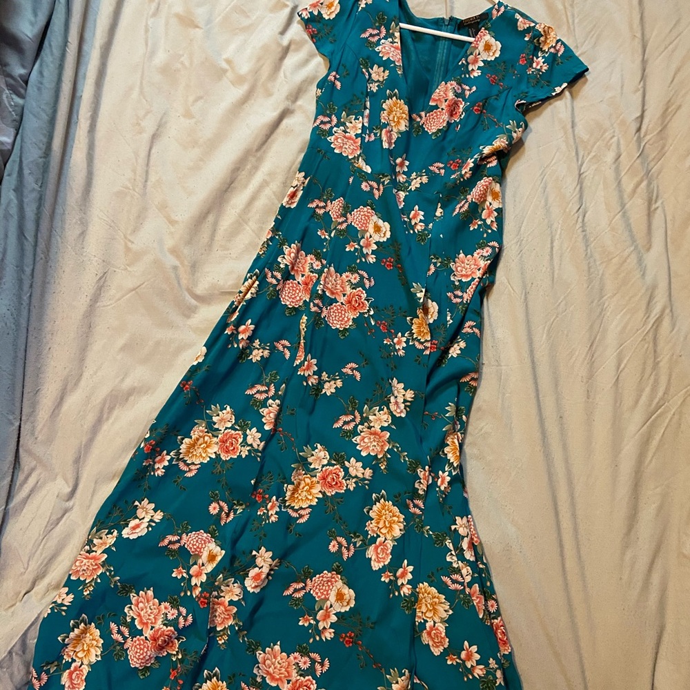 Maxi romper dress - floral